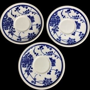 3 Noritake Primastone Clinging Vine 6 5/16” Saucers in EUC